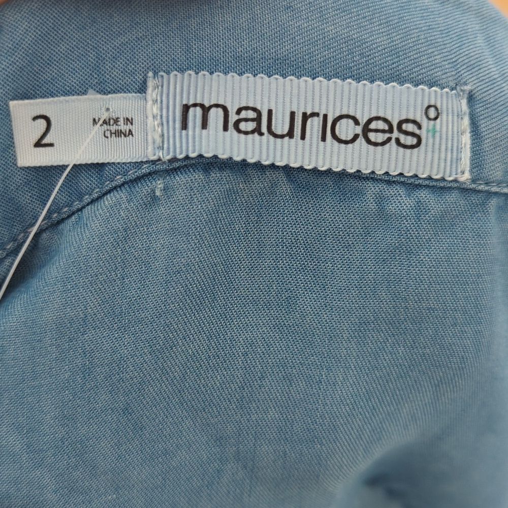 Maurices denim shirt button down dress Lyocell NWT - Picture 3 of 6